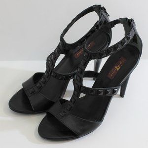 7 FAM For All Mankind Black Studded Stiletto 8.5